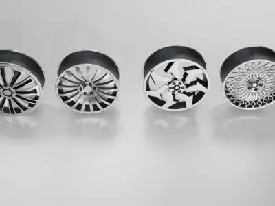 steel rim Low-poly 3D model