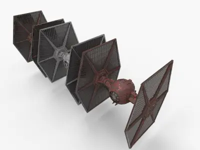 Star Wars Imperial Tie Fighter Low-poly 3D model
