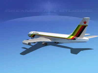 Boeing 707 Air Zimbabwe 3D model