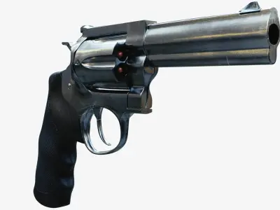 Revolver Handgun Low-poly 3D model