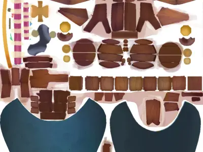 Cannon wooden 3D model