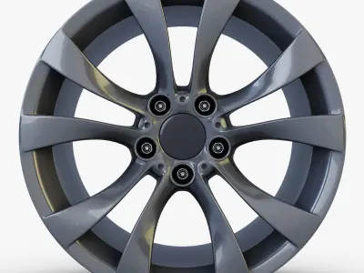 Style 227 wheel ferric gray Mid Poly Low-poly 3D model