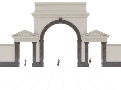 Entrance arch Low-poly 3D model