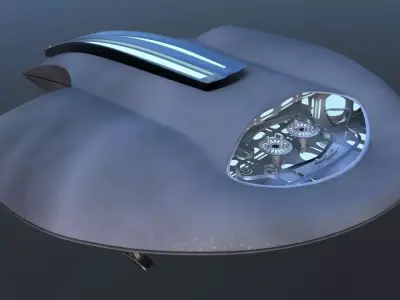 Futuristic UFO Space Ship 3D model