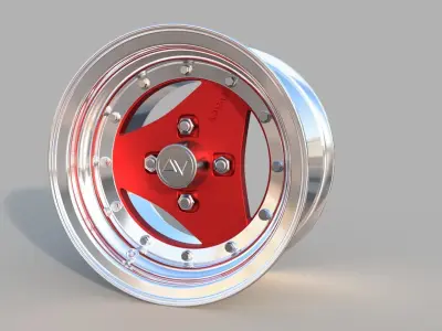 Advan 3 piece rim 3D model