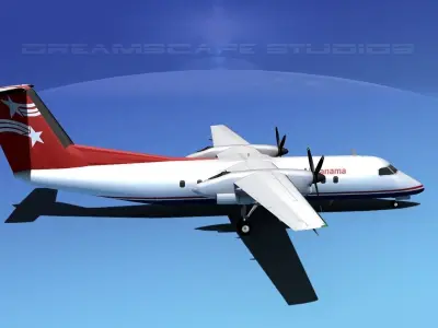 DeHavilland DHC-8-Q300 Air Panama 3D model