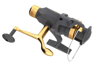 Fishing bate reel Low-poly 3D model