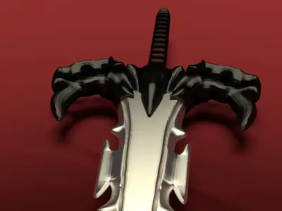 Fantasy Claymore Model Low-poly 3D model
