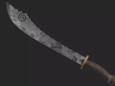 Dao Sword model weapon equipment 4k and 2k Free model Free 3D model
