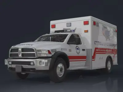 Emergency Ambulance 911 Low-poly 3D model