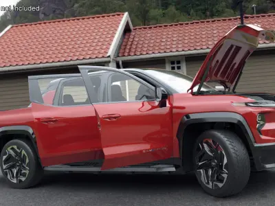 Chevrolet Silverado EV 2024 Red 3D model