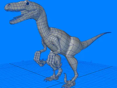 Deinonychus dinosaur 3D model