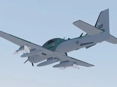 A-29B Super Tucano 3D model
