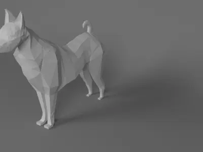 Dog Base Mesh Free low-poly 3D model