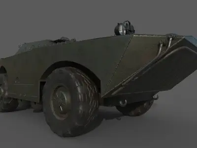 BRDM-1 wwii armoured car 3D model