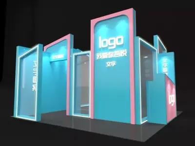 business show exhibition space design 3D model