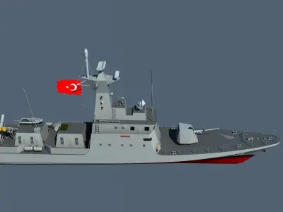 KILIC-II Class Fast Attack Craft TCG MIZRAK 3D model