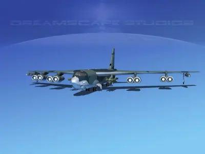 Boeing B-52G Stratofortress V02 3D model