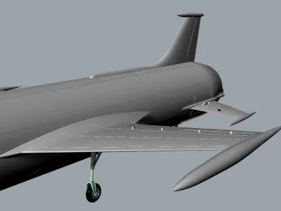 Leduc fighter jet 3D model