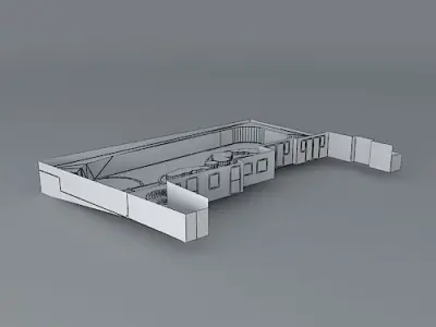 Garden design for garden on slope Free 3D model