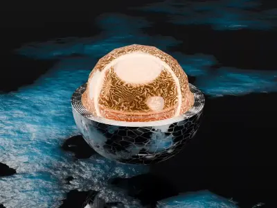 Futuristic Kinetic Energy Sphere 3D model