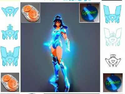 Saint Seiya 3D Printable Armor girl 2 AAA 3D print model