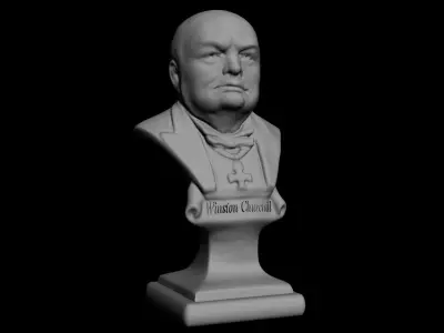 Winston Churchill Bust 3D model
