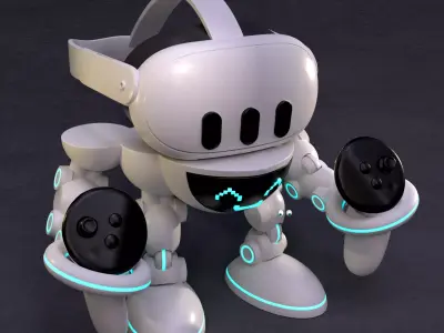 VR Meta Quest 3 Stand and Controller Holder 3D print model