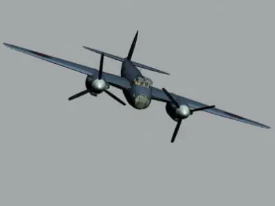 RAF WWII Mosquito IV photographic reconnaissance unit  3D model