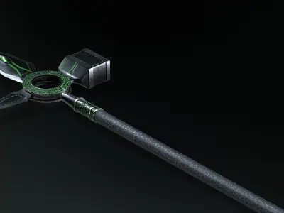 Game Ready necrotic spear Low-poly 3D model