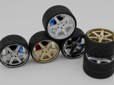 VOLK Racing TE37 Rim Free 3D model