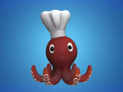 Octopus planter 3- STL for 3D Printing 3D print model