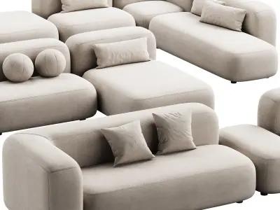 476 cloud modular sofa ribbl by divan ru 3 part 2 3D model
