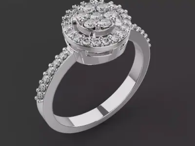 engagement ring 3D model