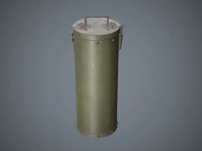 Ammunition Shell Container Low-poly 3D model