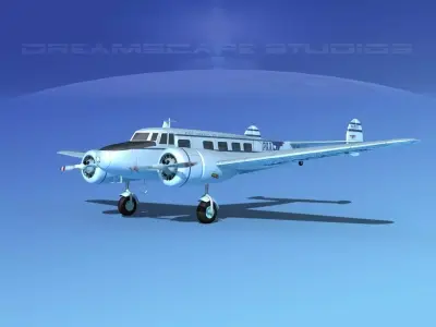 Lockheed L10 Electra Pan Am 3D model