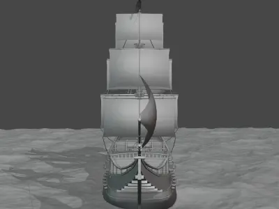 Pirates of the Caribbean game ship model 3D model 3D model