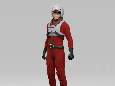 REBELLION PILOT RIGGED 3D model