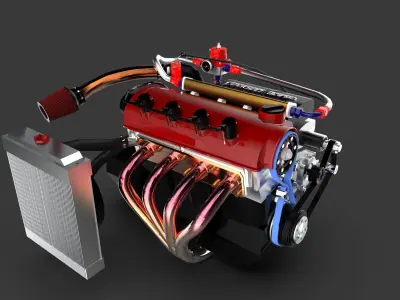 D16 Honda Supercharger 3D model