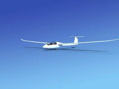 Duo Discus Sailplane Unmarked 3D model