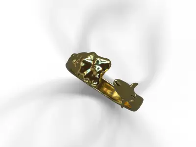 High-Quality 3D Ring Jet Model Low-poly 3D model