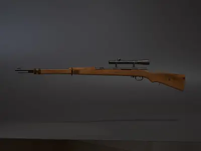 RIFLE  MAUSER GEWEHR 98  Low-poly 3D model