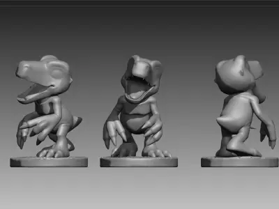 Agumon Digimon 3D print OBJ STL 3D print model