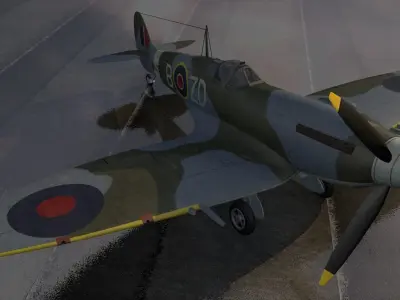 Supermarine Spitfire Mk-9 3D model