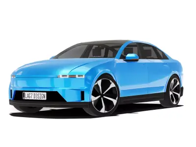 Sedan Low-poly 3D model