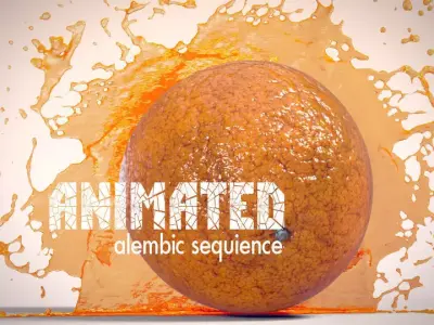 Orange Juice Explode Alembic Sequence 3D model