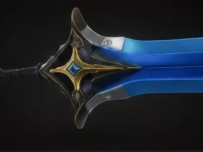 Magical Fantasy Sword Low-poly 3D model