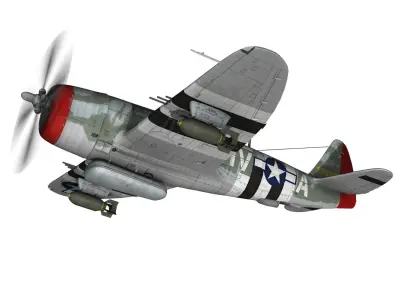 Republic P-47D Thunderbolt  - Lt Col  F S Gabreski 3D model