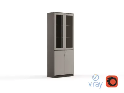 Modern Office High Cabinet File 2 For Staff  Free 3D model purchase