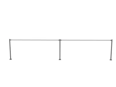 3D model market ban railing portable Low-poly 3D model